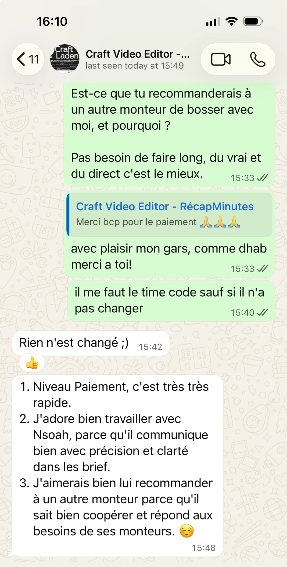 Témoignage WhatsApp 01